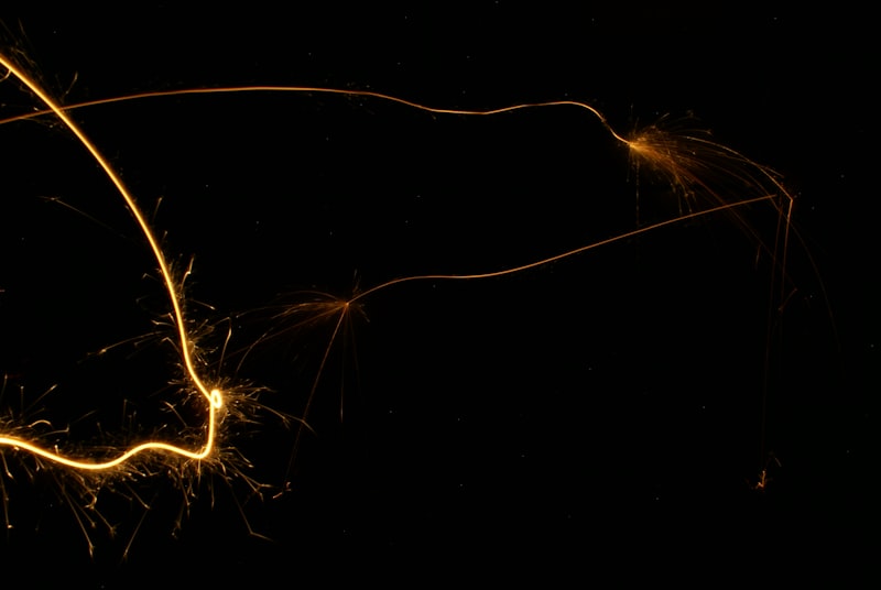 Glowing sparkler representing the spark of new neural pathways forming